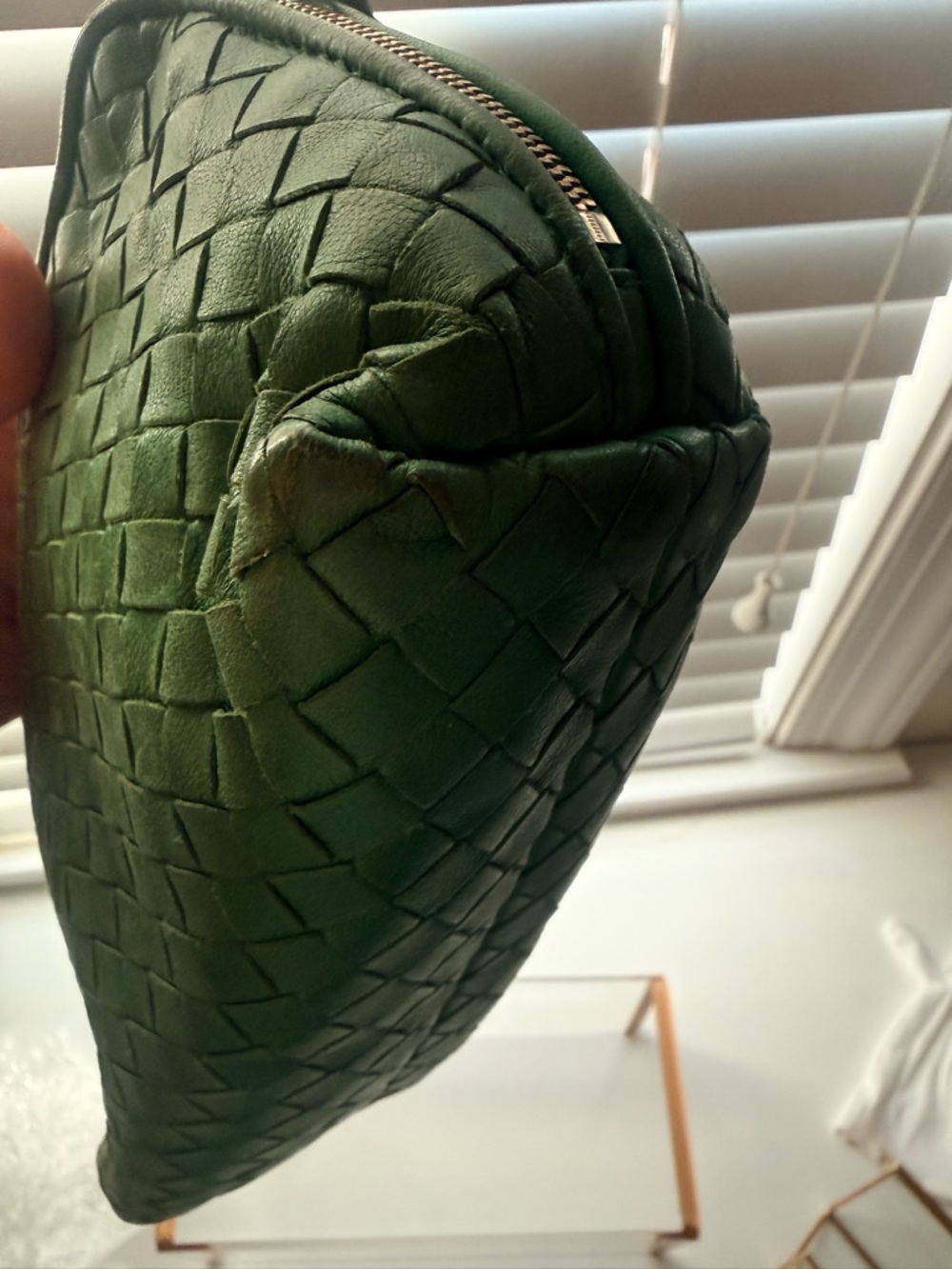 ⭐️Authentic Bottega Veneta Intrecciato Pouch - Parakeet Green - Picture 10 of 14